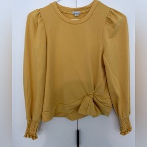 Habitual Smocked Cuff Side Tie Top